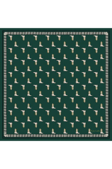 Lenço double face Cowgirl em cetim de seda | 65x65cm