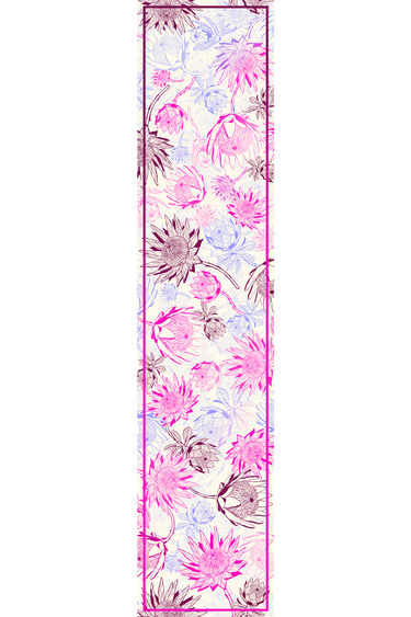 Echarpe Protea em mousseline de poliéster | 45x210cm