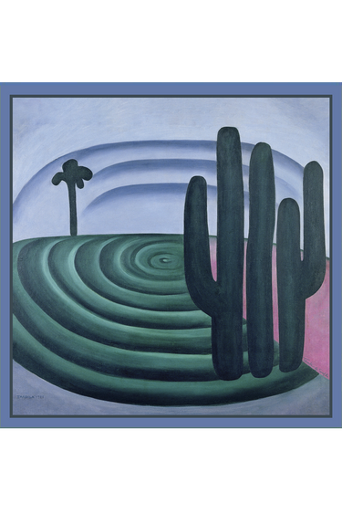 Lenço double face Distância em cetim de seda | 90x90cm