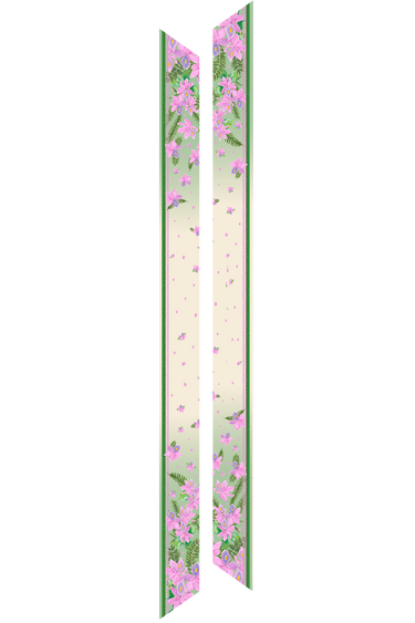 Twilly Water Hyacinth in silk satin | 8x130cm