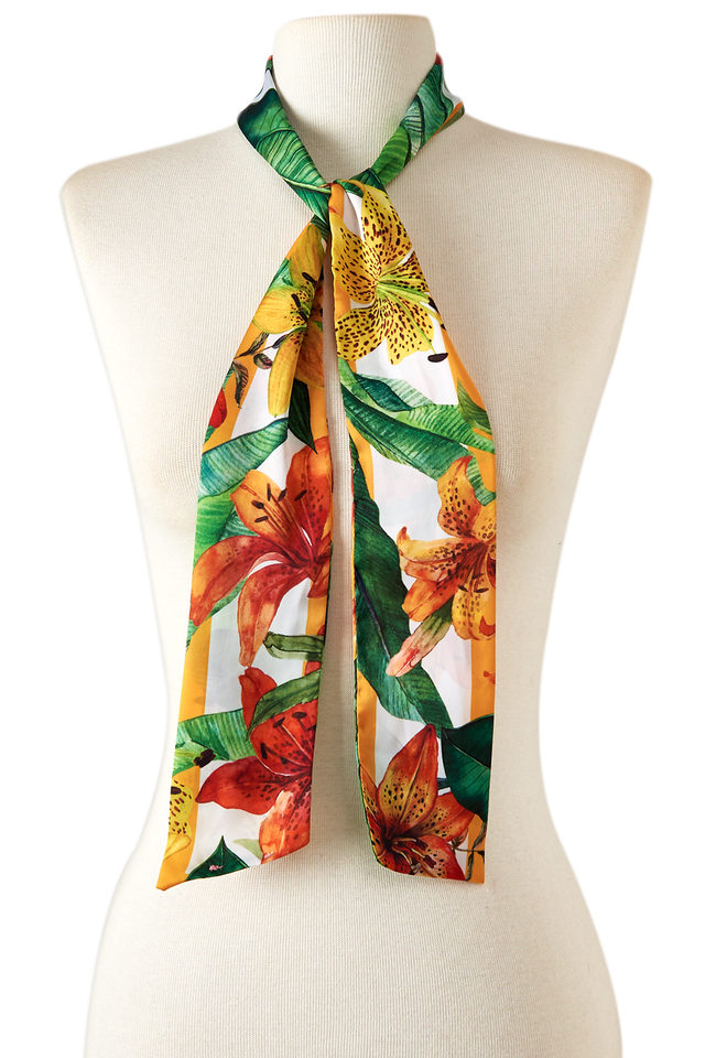   - TWILLY CITRUS EM CETIM POLIÉSTER | 8X130CM- Scarf Me 