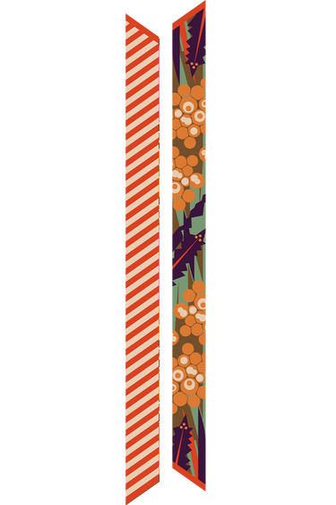 Twilly Bosque em cetim de seda | 8x130cm