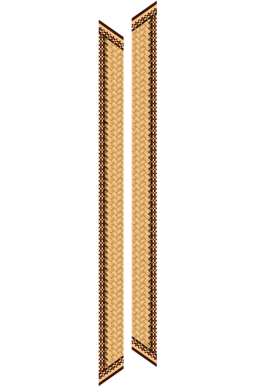 Twilly Tramado em Palha em cetim de poliéster | 8x130cm