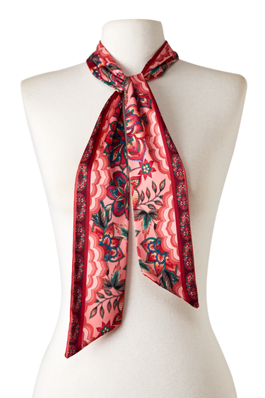   - Twilly Arabesco paisley cetim de poliéster | 8X130cm- Scarf Me 