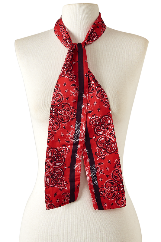   - Twilly Bandana Red em cetim poliéster | 8x130cm- Scarf Me 