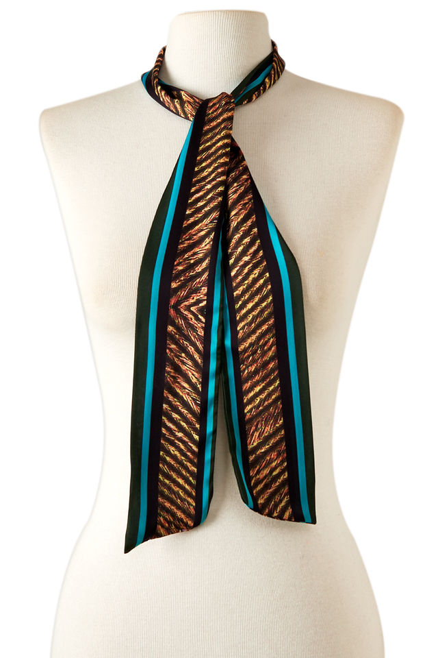   - Twilly Cevada em cetim de poliéster | 8X130cm- Scarf Me 