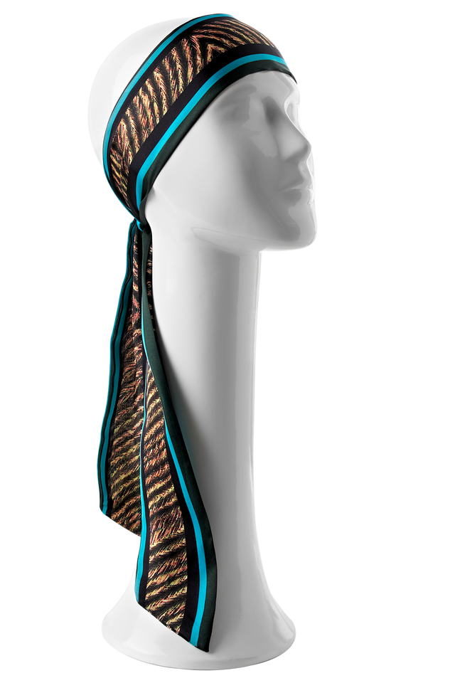   - Twilly Cevada em cetim de poliéster | 8X130cm- Scarf Me 