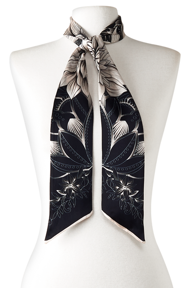   - Twilly Empodere-se em cetim de seda | 8x130cm- Scarf Me 