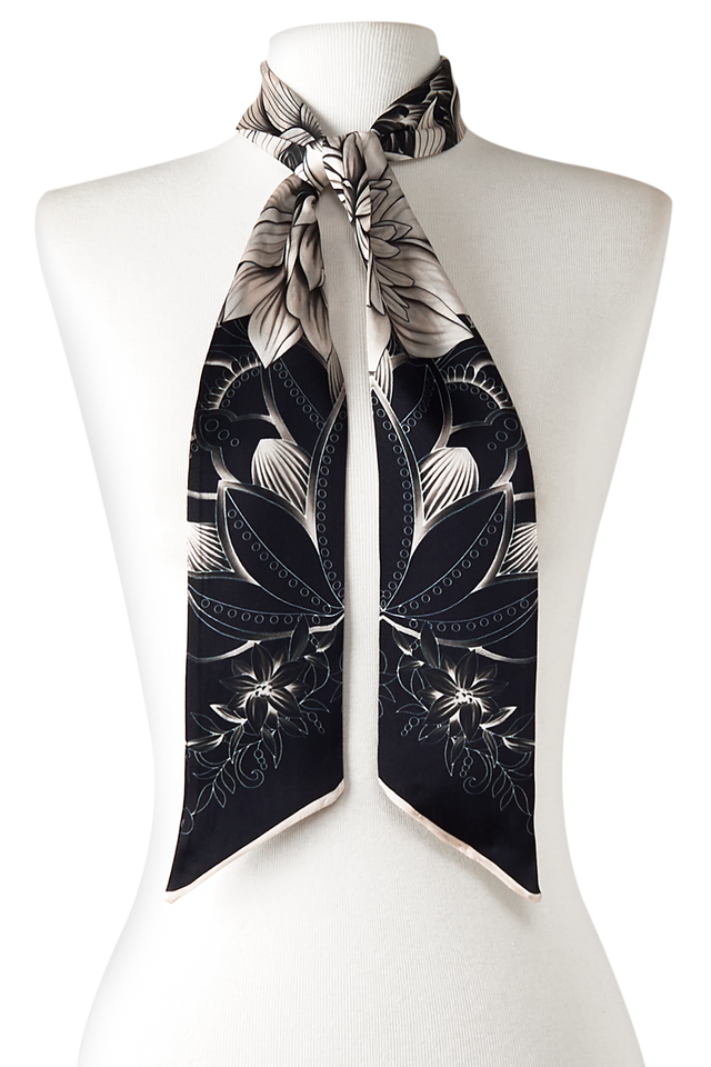   - Twilly Empodere-se em cetim de seda | 8x130cm- Scarf Me 