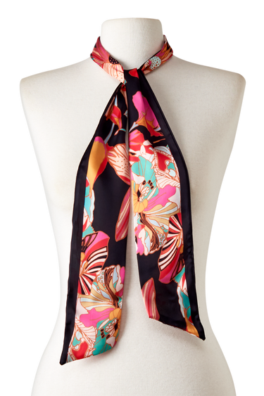   - Twilly Filipa em cetim de poliéster | 8x130cm- Scarf Me 