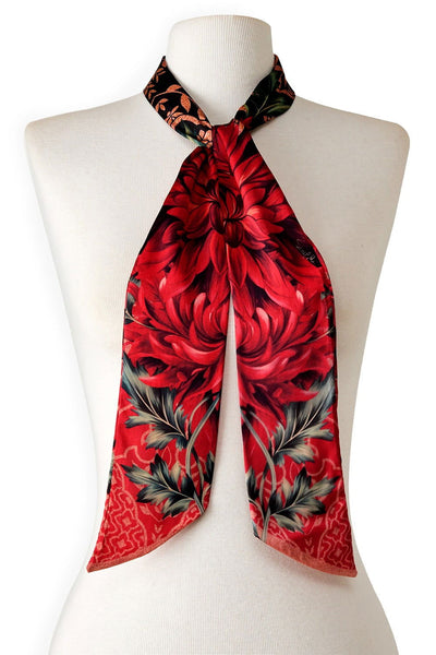   - Twilly Flair preto em cetim de poliéster | 8x130cm- Scarf Me 