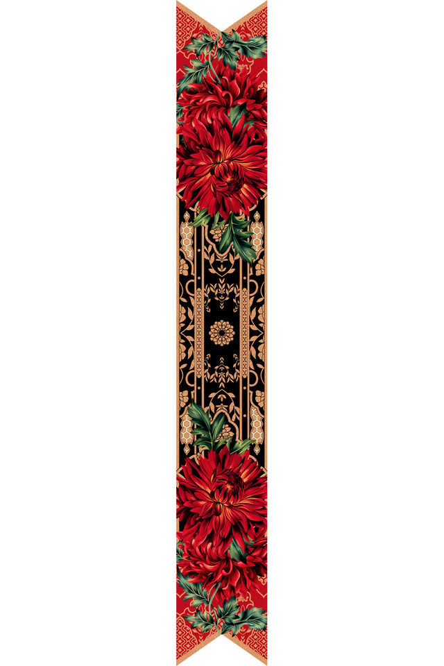   - Twilly Flair preto em cetim de poliéster | 8x130cm- Scarf Me 