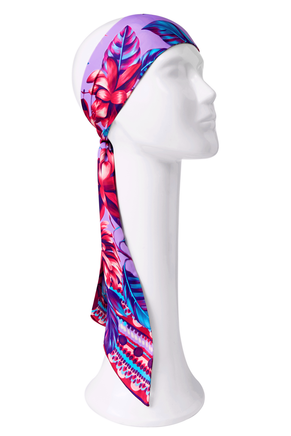 Flor Flamingo lavender twilly in polyester satin | 8x130cm - Scarf Me