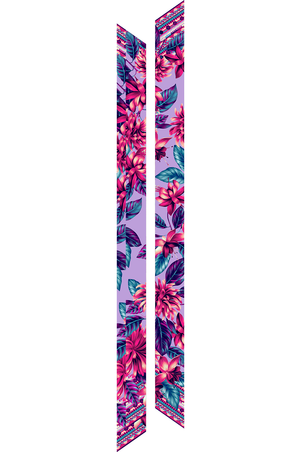 Flor Flamingo lavender twilly in polyester satin | 8x130cm - Scarf Me