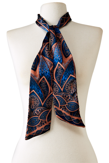   - Twilly Grand Mosque em cetim poliéster | 8x130cm- Scarf Me 