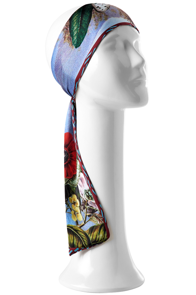   - Twilly Landscape em cetim poliéster | 8x130cm- Scarf Me 