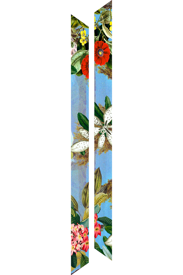   - Twilly Landscape em cetim poliéster | 8x130cm- Scarf Me 