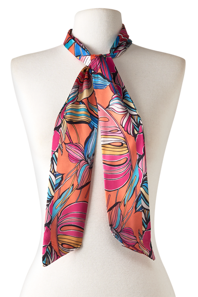   - Twilly Lívia em cetim poliéster | 8x130cm- Scarf Me 