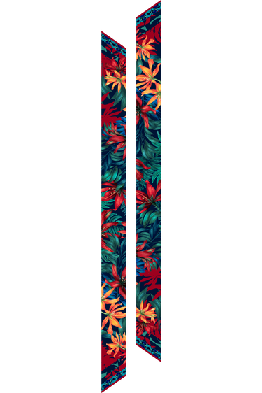   - Twilly Mata atlântica em cetim de poliéster | 8x130cm- Scarf Me 