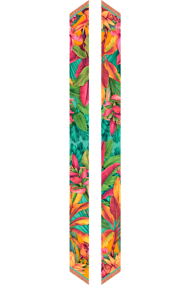   - Twilly Musáceas em cetim de poliéster | 8x130cm- Scarf Me 