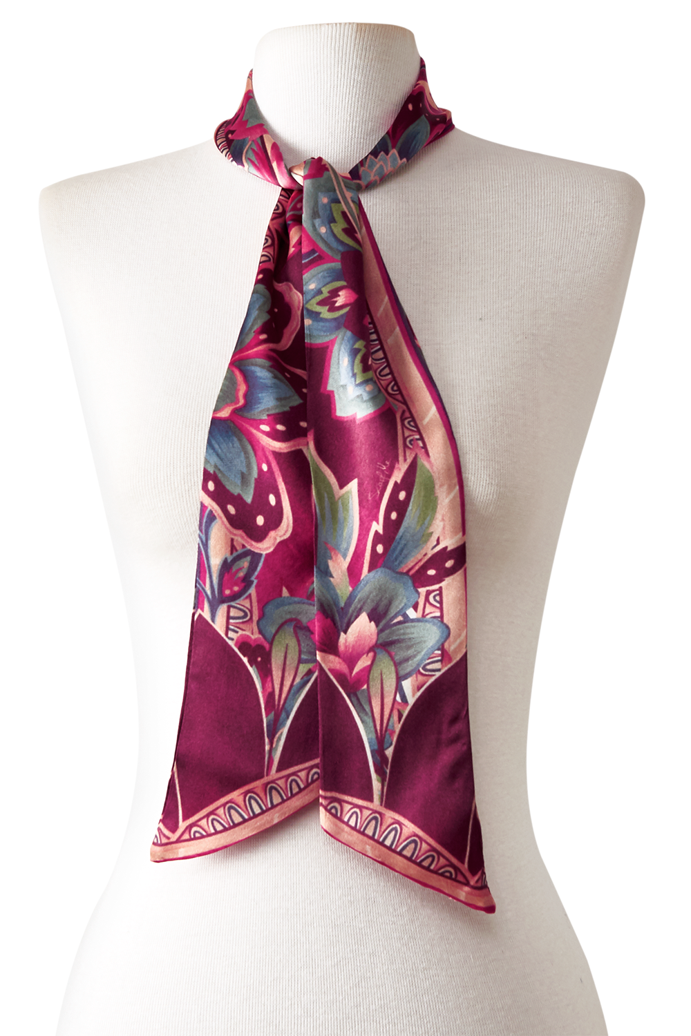   - Twilly Nyla em cetim de seda | 8x130cm- Scarf Me 