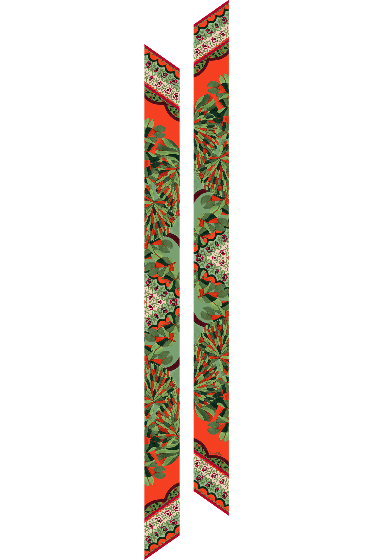 Pantanal twilly in polyester satin | 8x130cm - Scarf Me