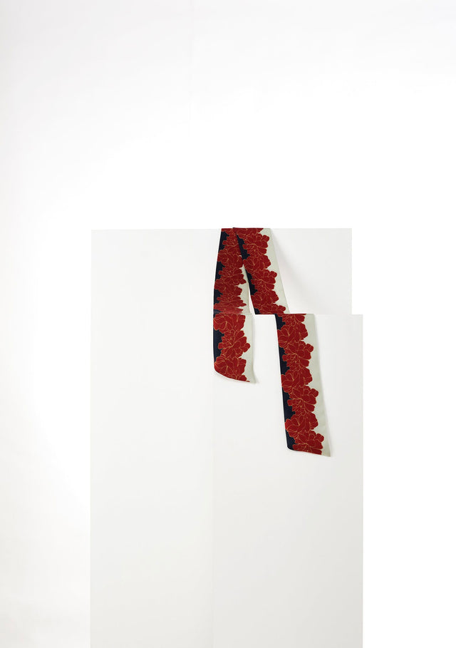   - Twilly Viviane em cetim de seda | 8x130cm- Scarf Me 