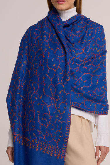 Cashmere Bordado azul cobalto