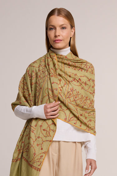 Cashmere Bordado caqui