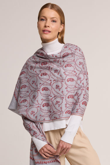 Cashmere Bordado cinza
