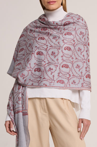 Cashmere Bordado cinza