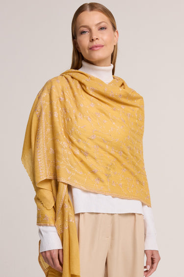 Cashmere Bordado mostarda