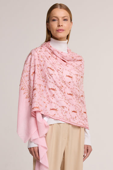 Pink Embroidered Cashmere