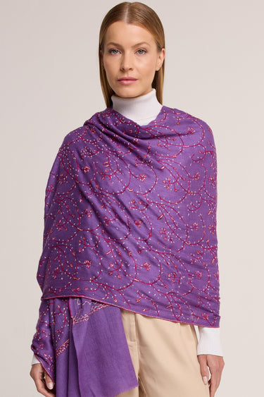 Cashmere Bordado roxo