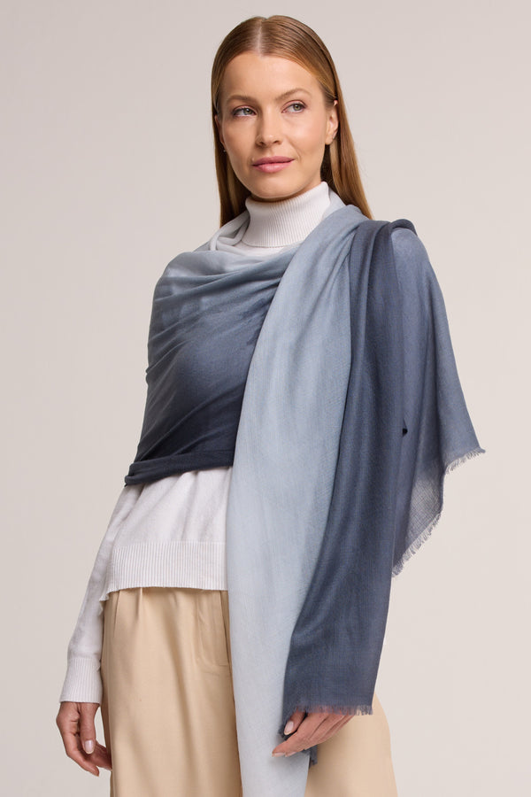 Charcoal ombré cashmere