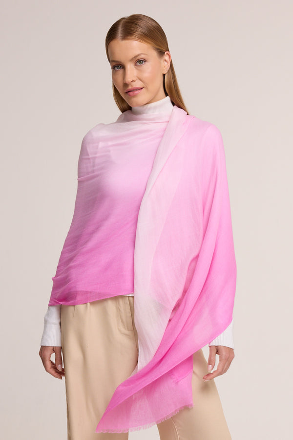 Pink ombré cashmere