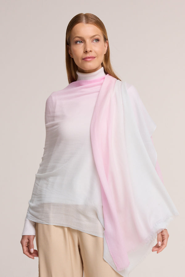 Light pink ombré cashmere