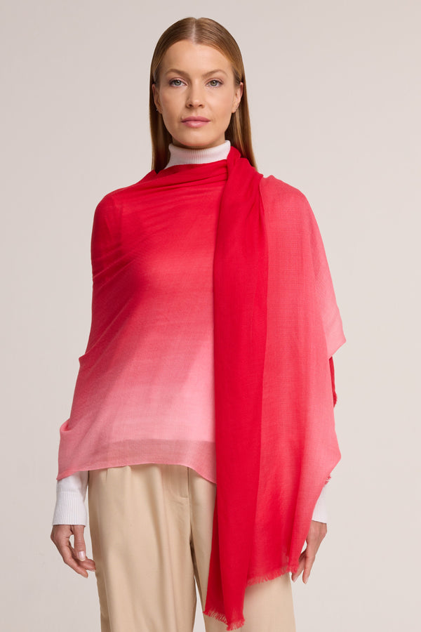 Red ombré cashmere