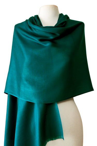 CASHMERE DIAMOND GREEN PETROLEUM | 70X200CM