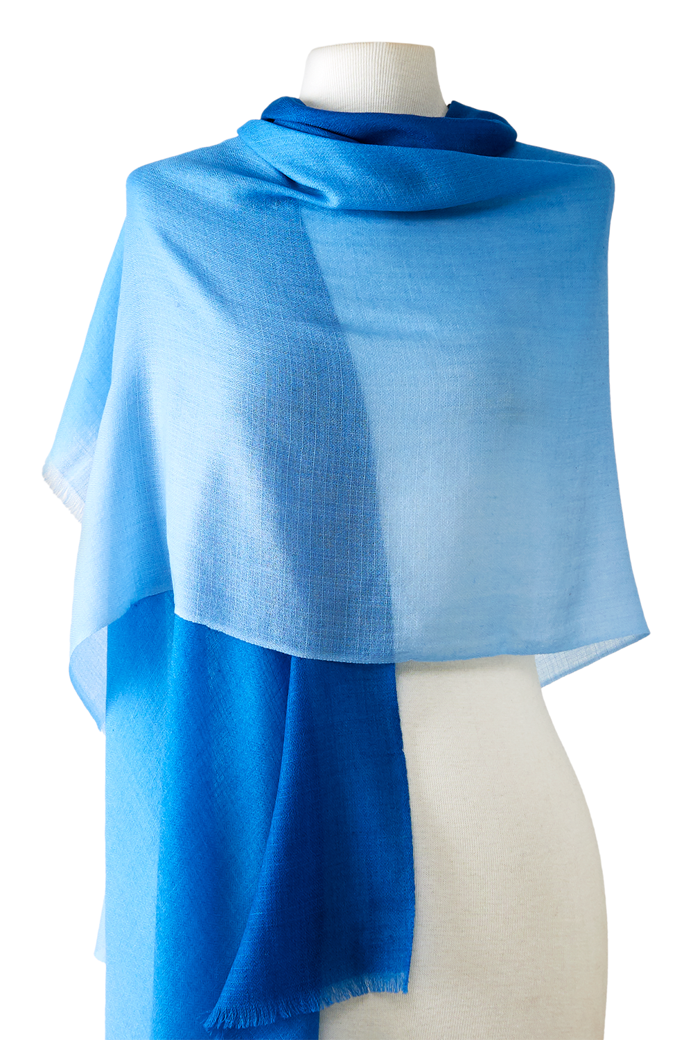 Blue gradient Himalayan cashmere 