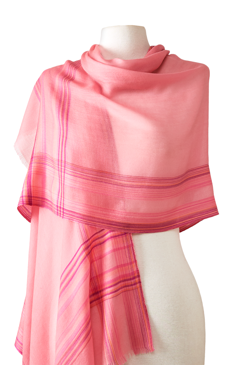 Himalayan cashmere pink stripes 