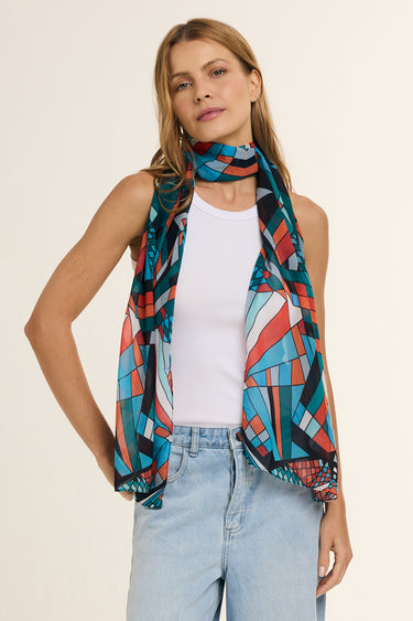 Beatriz scarf in polyester mousseline | 45x210cm 