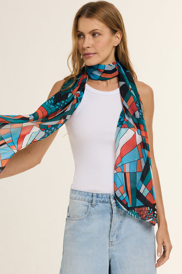 Beatriz scarf in polyester mousseline | 45x210cm 