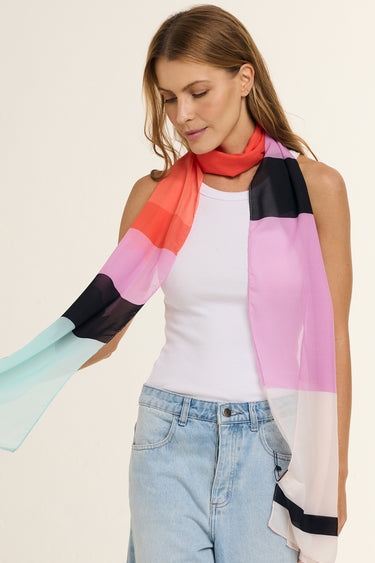 Carmel scarf in polyester mousseline | 45x210cm 