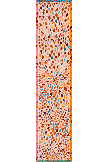 Echarpe Celeste em mousseline de poliéster | 45x210cm