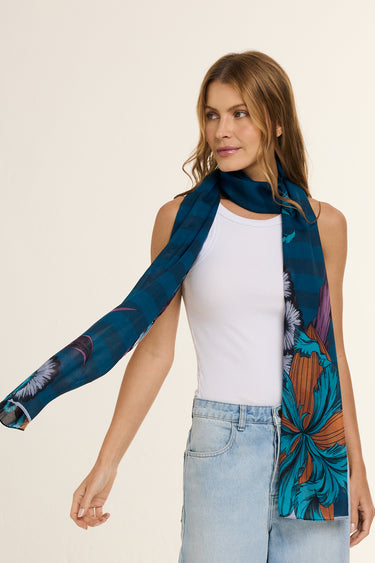 Chloe scarf in polyester mousseline | 45X210cm