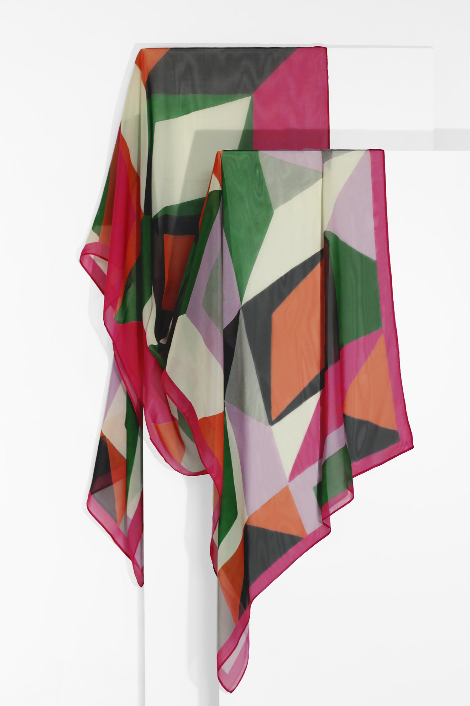 Chiara scarf in silk mousseline | 60x210cm