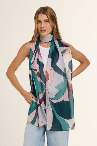 Flow scarf in polyester mousseline | 45x210cm 