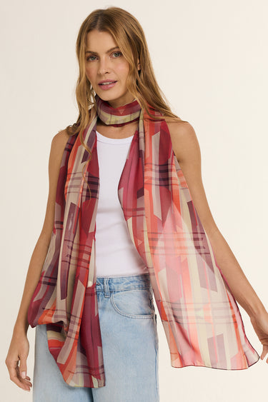 Galeria scarf in polyester mousseline | 45x210cm 