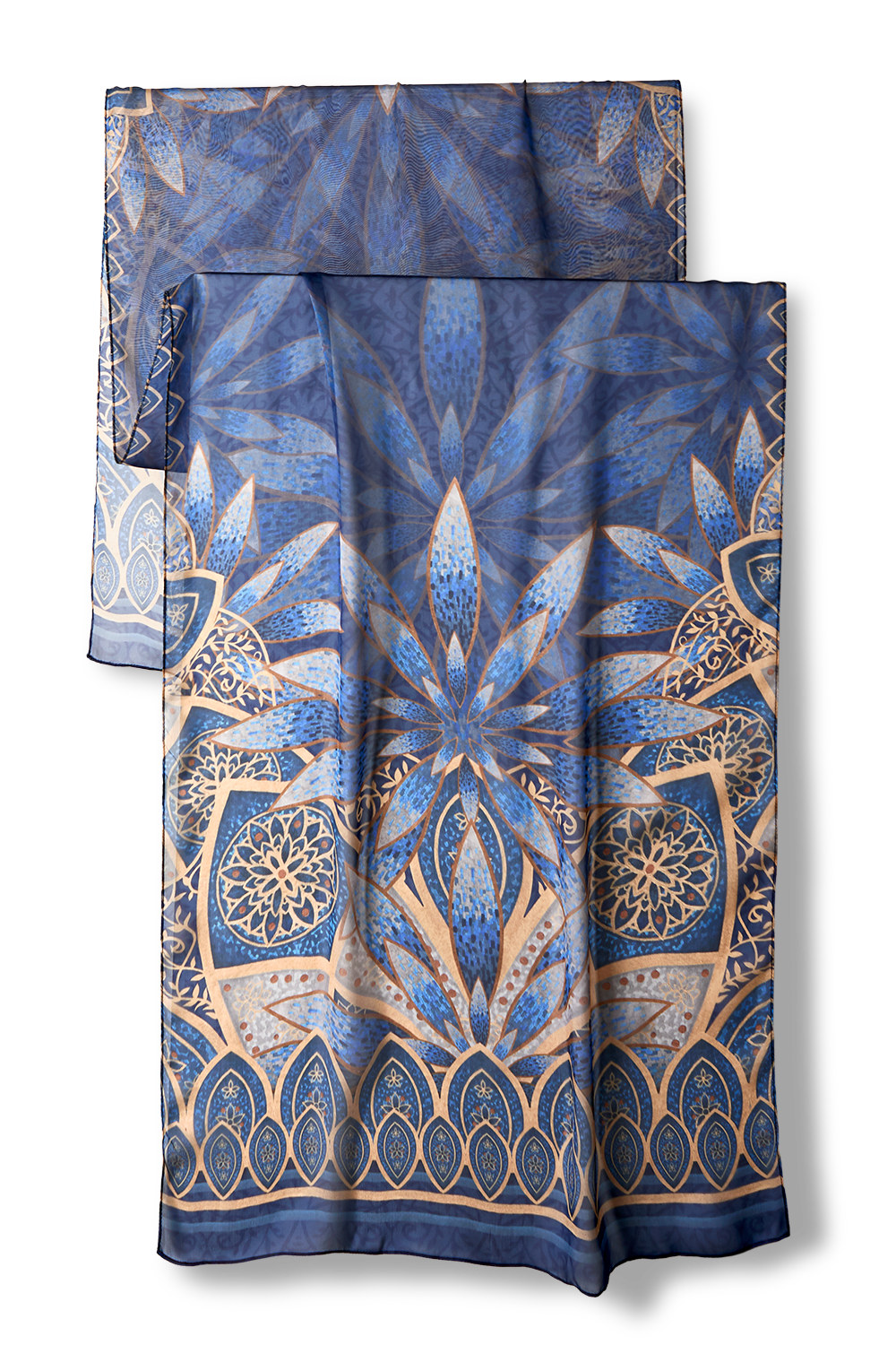 Grand Mosque scarf and silk mousseline | 60x210cm